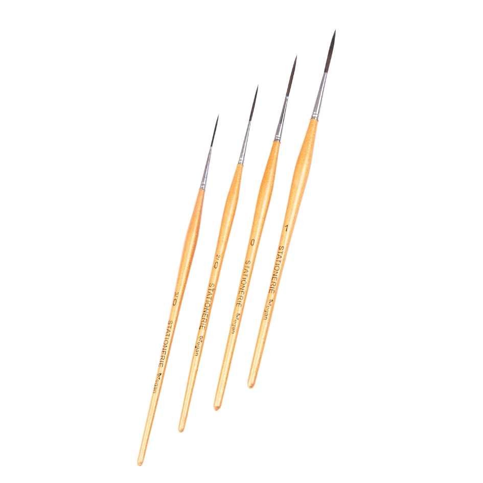 Stationerie Rigger Long Bristle Liner Set Of 4 Sal Wood Edition