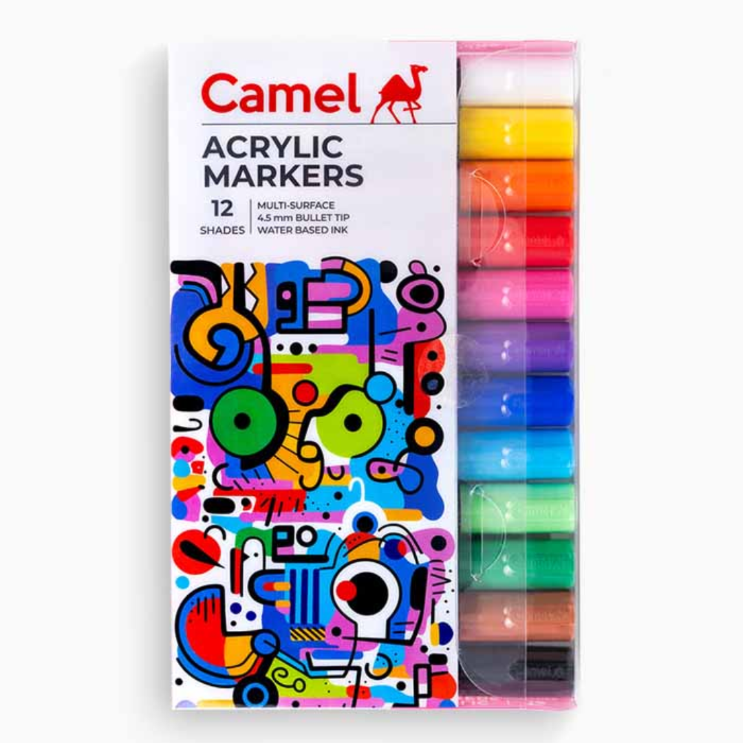 Camel Acrylic Markers Set of 12 Shades