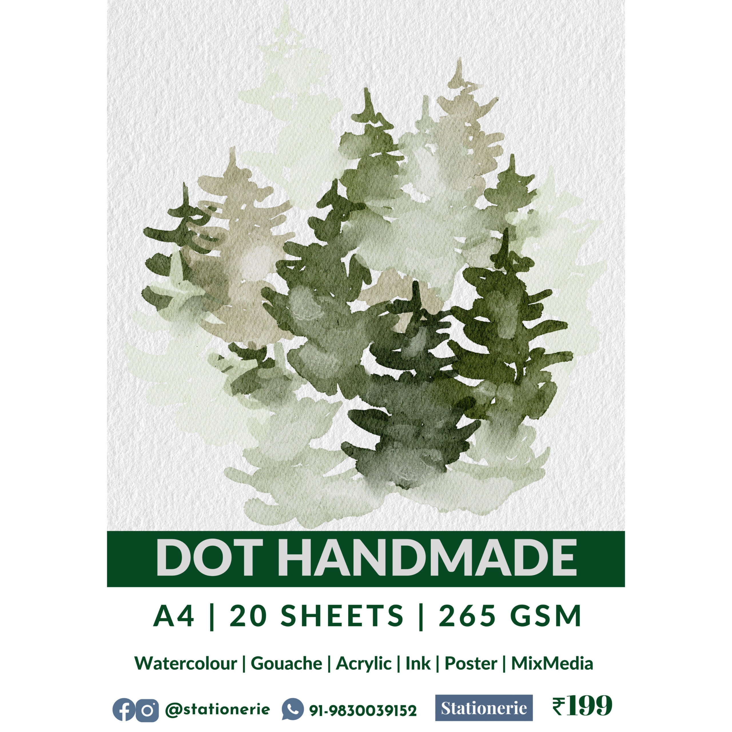 Stationerie Dot Handmade A4 265gsm 20 Sheets
