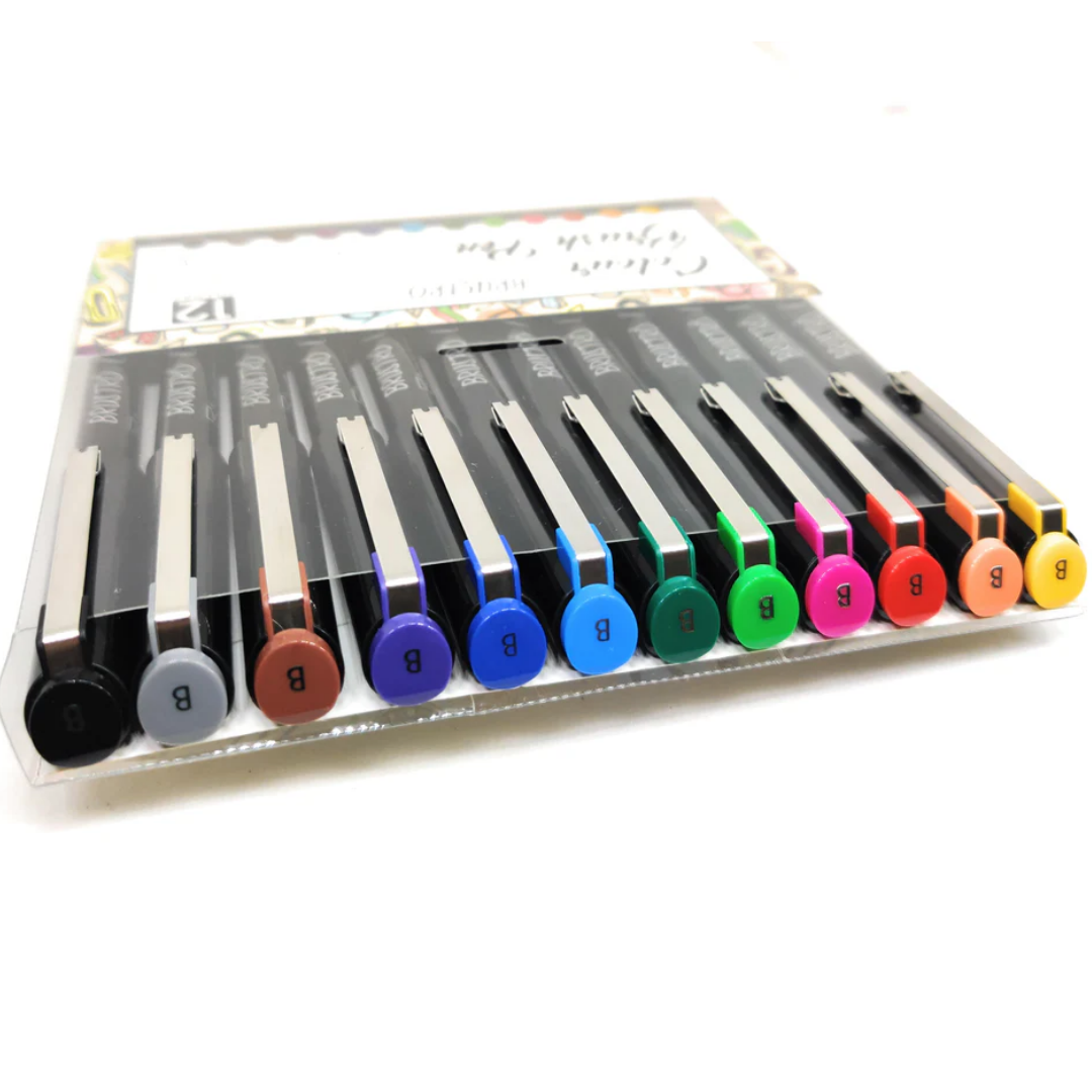 BRUSTRO Colour Brush Pens Set of 12
