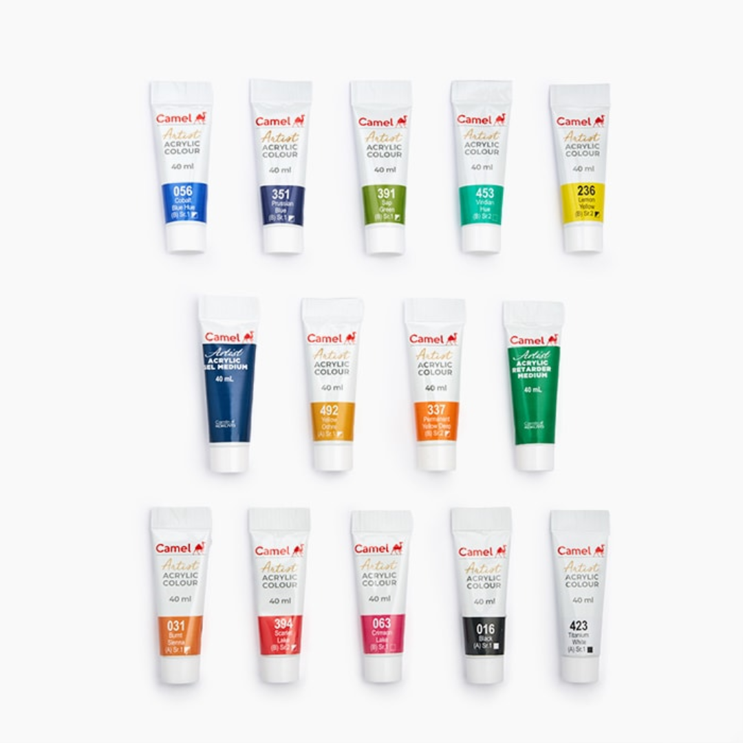 Camel Artist 40ml Acrylic Color Shade 12 Shades