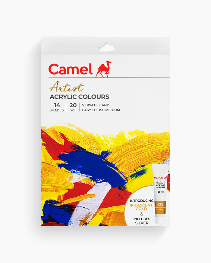 Camel  Artist  Acrylic  Colours  14  shades  in  20  ml