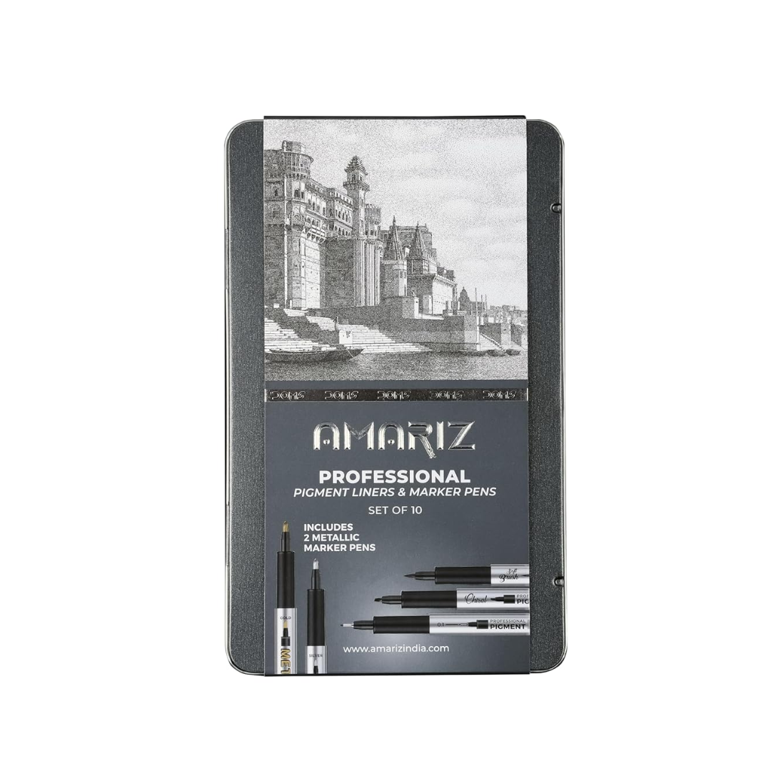 Doms Amaritz Professional Pigment Liner and Marker Pen Set of 10