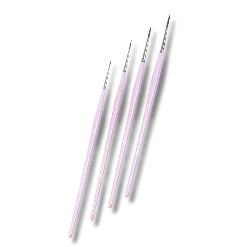 Stationerie Short Liner Set Of 4 Lilac Mist Edition, Kolinsky Synthetic