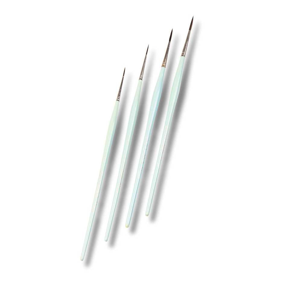 Stationerie Short Liner Set Of 4 Sea Mist Edition, Kolinsky Synthetic