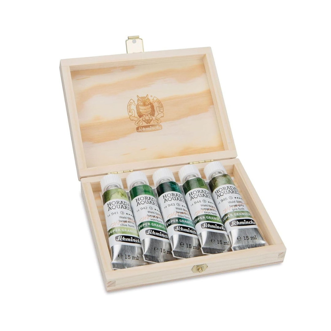 Schmincke Horadam Aquarell Super Granulation Set 5x15ml (Forest)