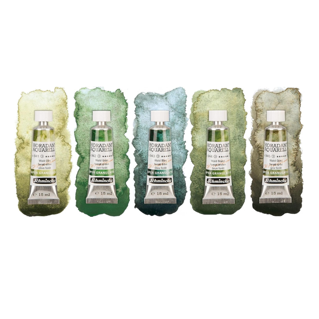 Schmincke Horadam Aquarell Super Granulation Set 5x15ml (Forest)