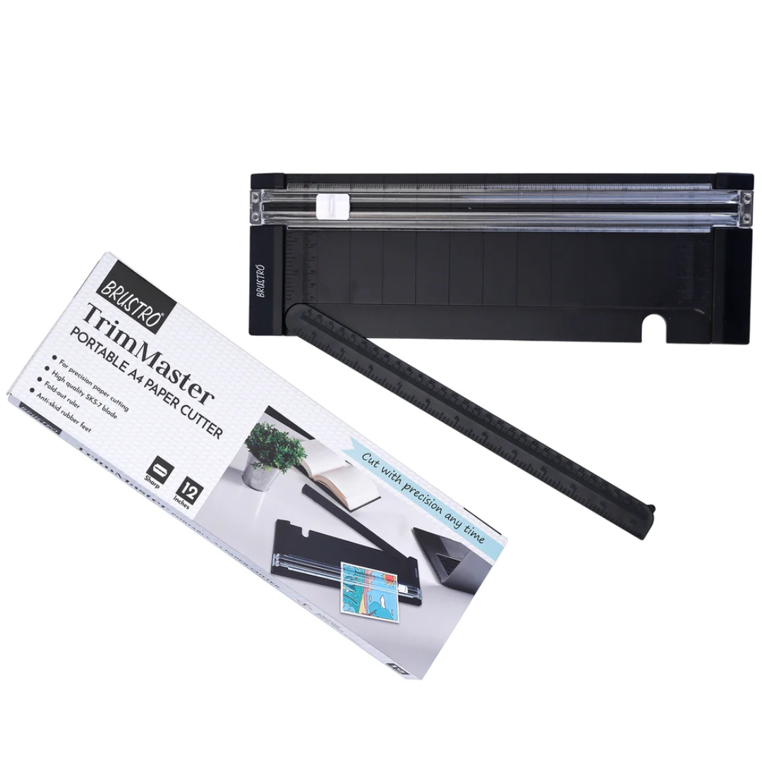 Brustro Trim Master Portable A4 Paper Cutter | 12 Inches, SKS-7 Blade | Precision Cutting Tool, Ideal for Craft,Coupon,Label,Card Making,Paper Trimmer,School,Office,Photo Studio,Professional Use