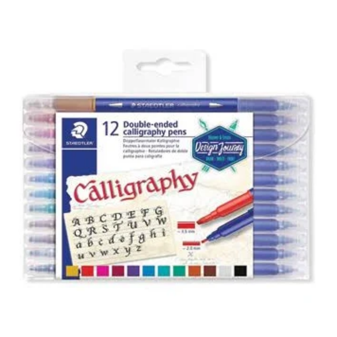 Staedtler 12 Double Ended Calligraphy Pens