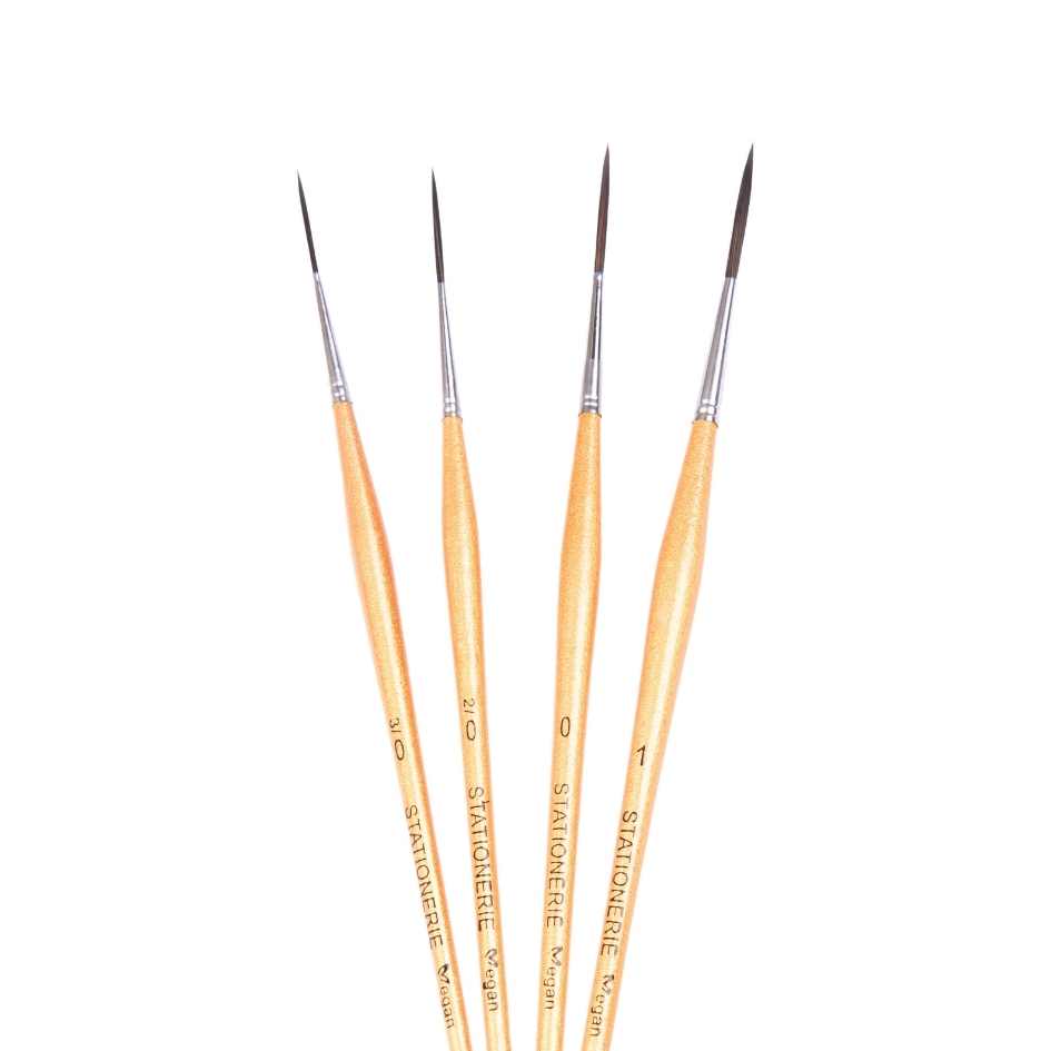 Stationerie Rigger Long Bristle Liner Set Of 4 Sal Wood Edition