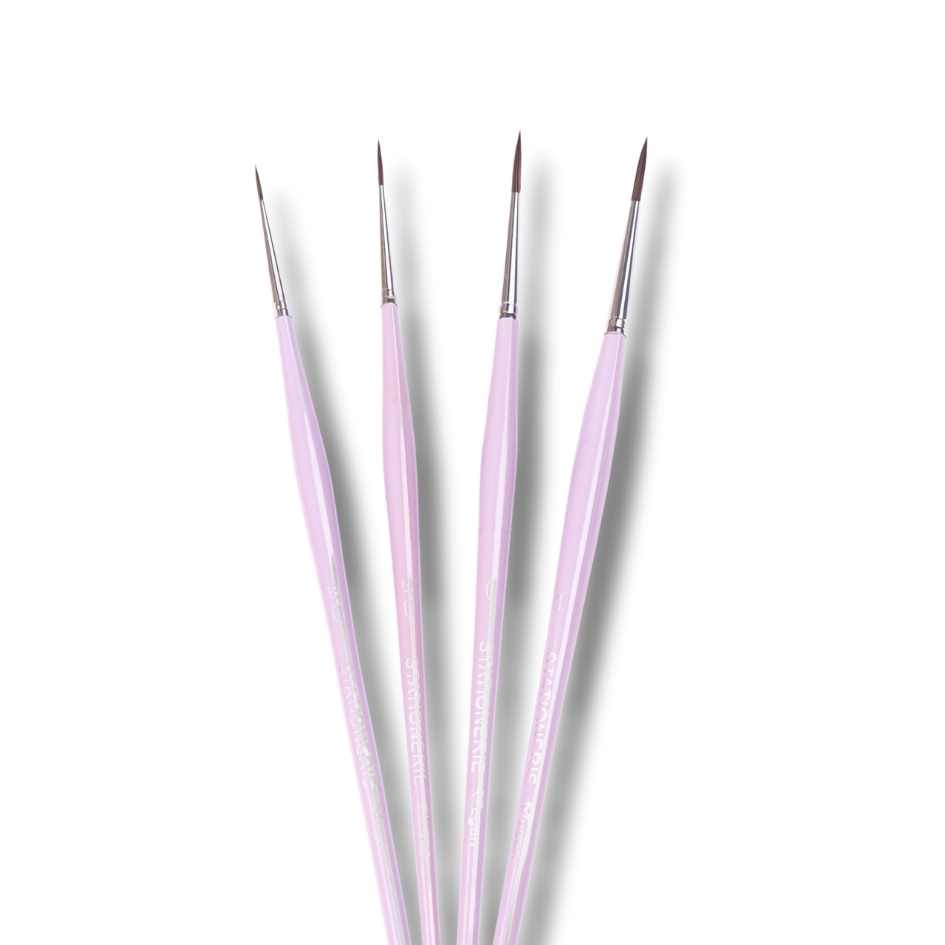Stationerie Short Liner Set Of 4 Lilac Mist Edition, Kolinsky Synthetic