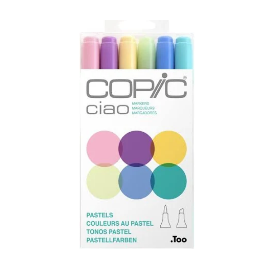 Copic Ciao Markers 6 Piece Set Pastel