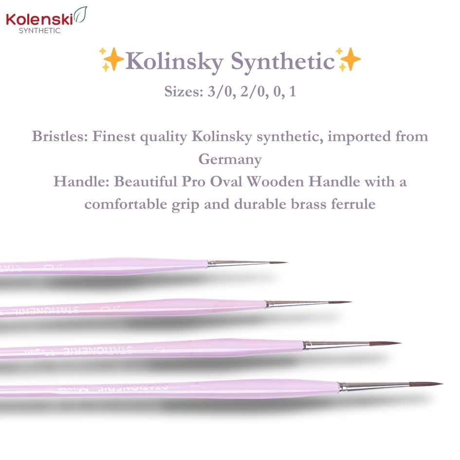 Stationerie Short Liner Set Of 4 Lilac Mist Edition, Kolinsky Synthetic