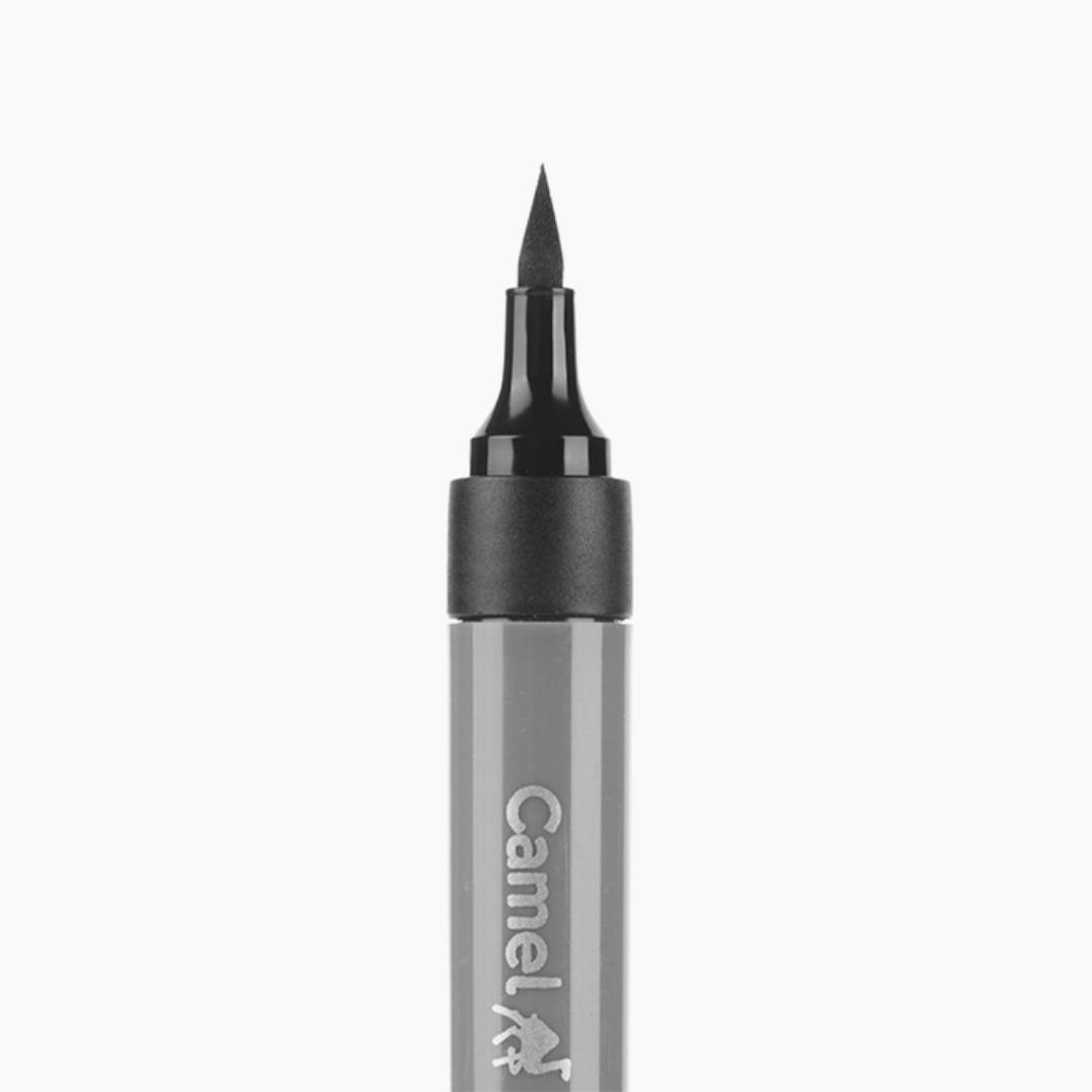 Camel Artist Brush Pens Black Pack of 5
