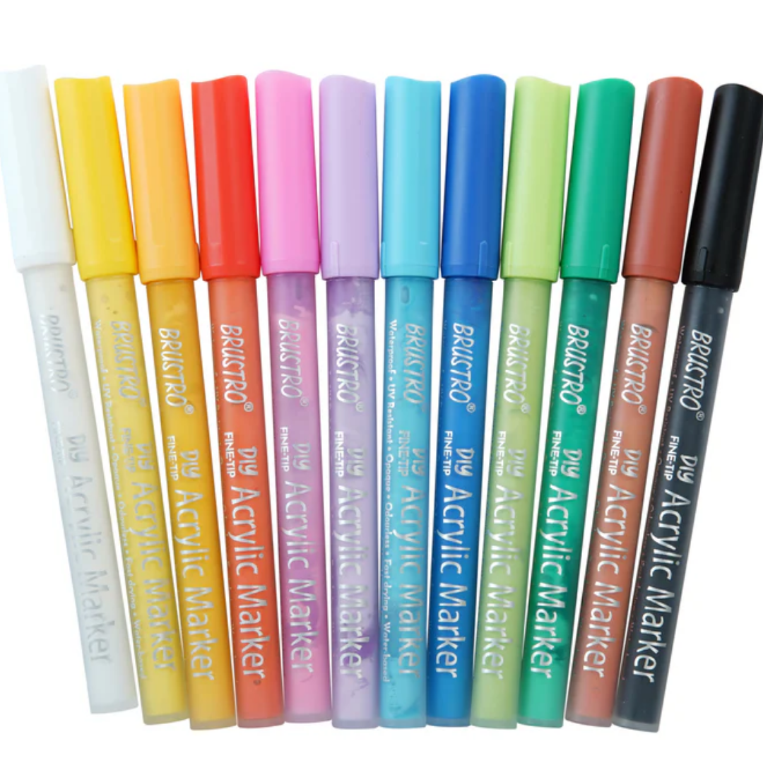 Brustro Acrylic (DIY)  Marker Set of 24 2mm Tip