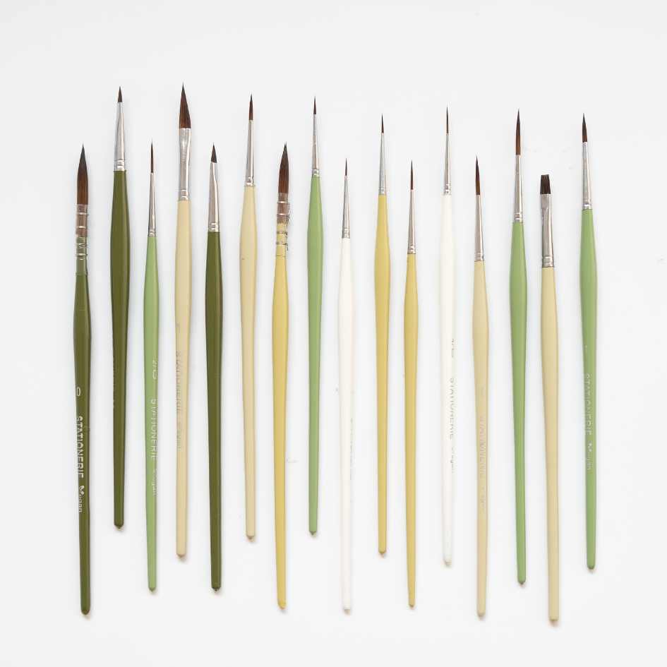 Stationerie Miniliners Set Of 16 Kolinsky Synthetic Forest Edition