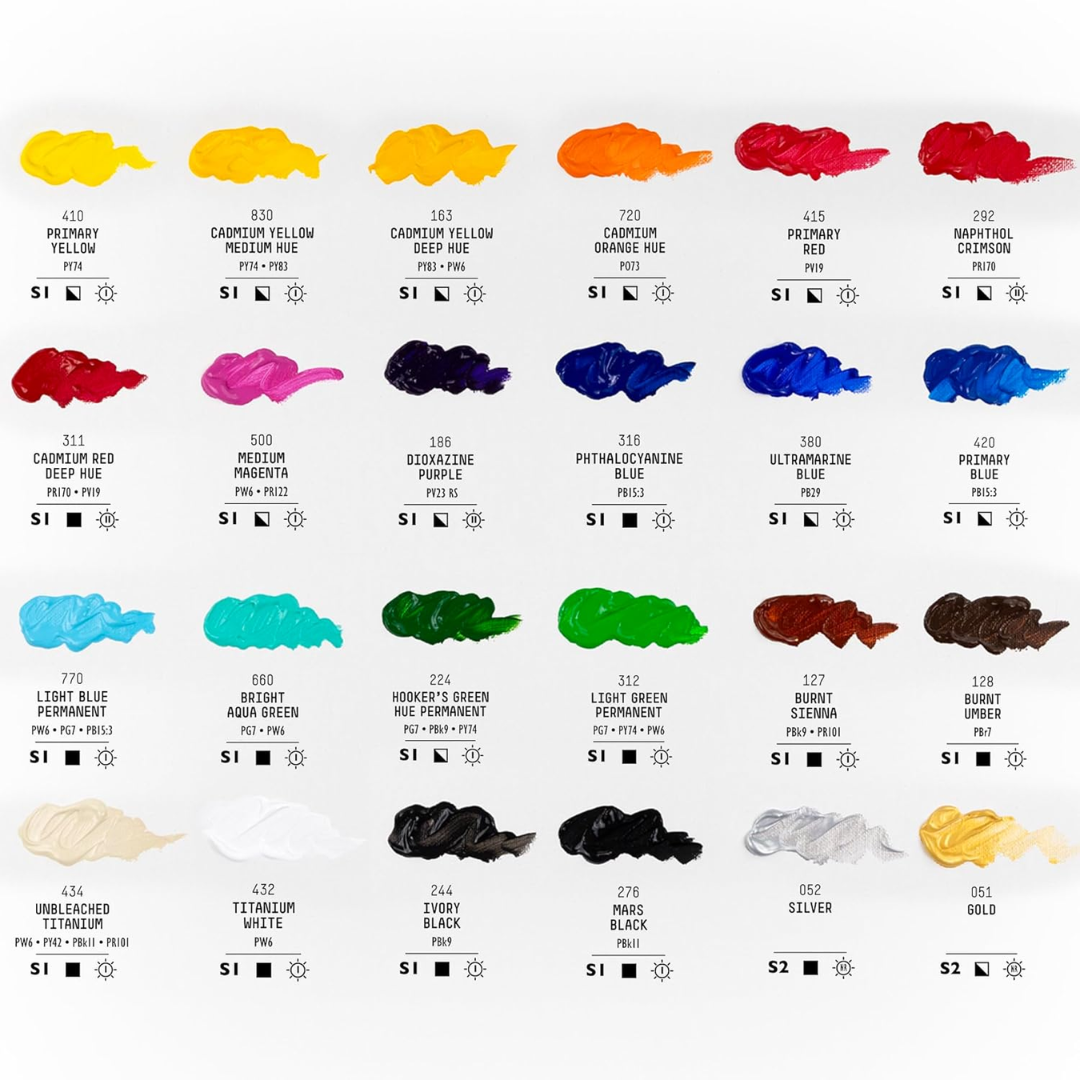 Liquitex Basics Acrylic Paint Tubes – 24x22ml
