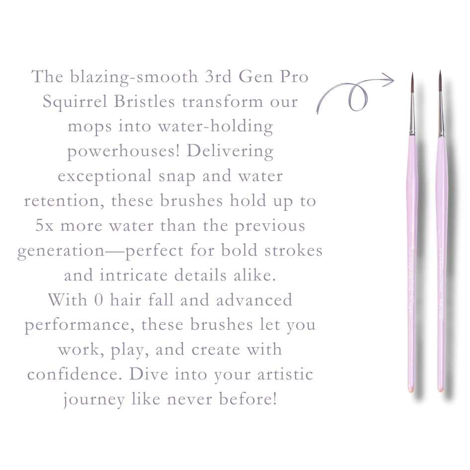 Stationerie Short Liner Set Of 4 Lilac Mist Edition, Kolinsky Synthetic