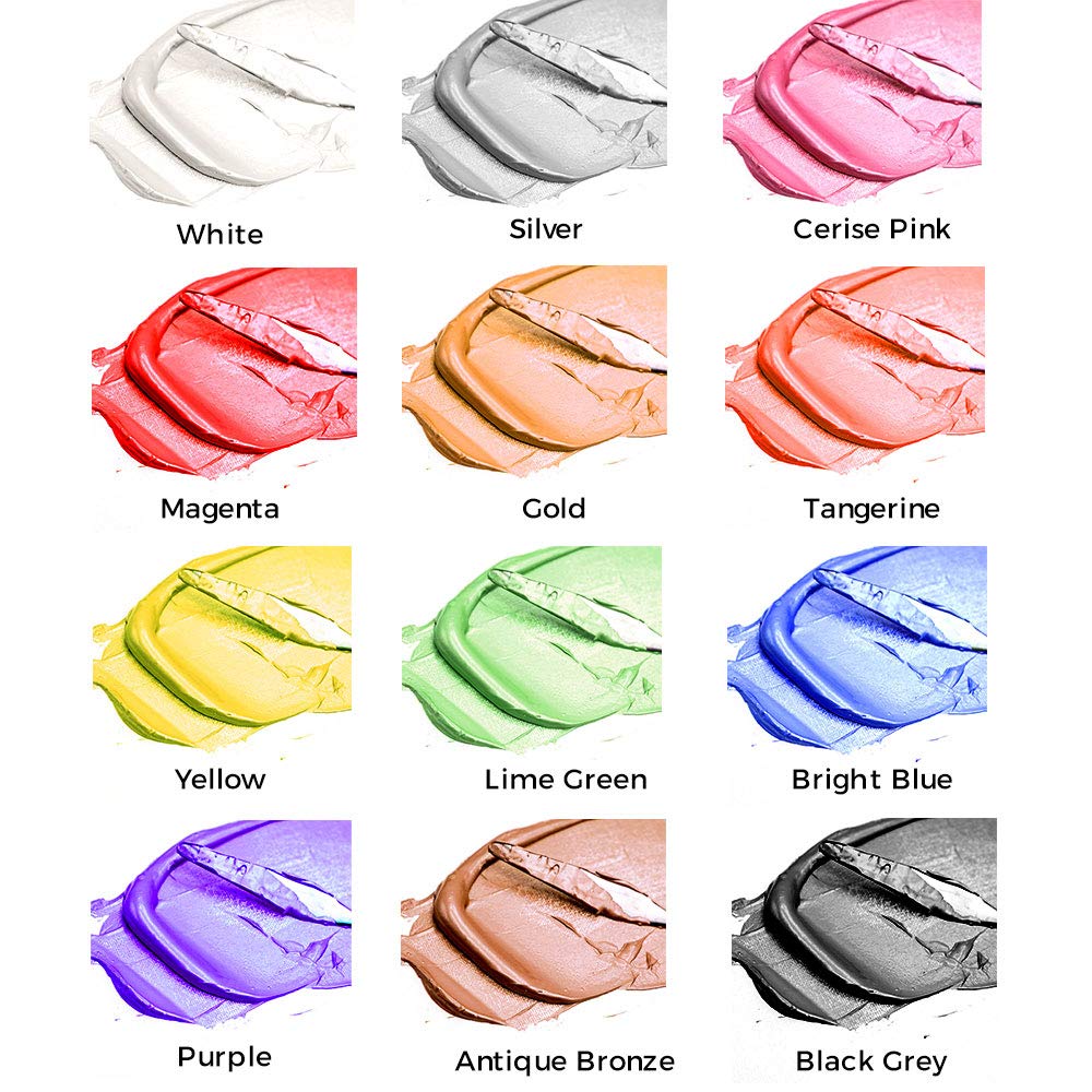 Mont Marte Metallic Signature Acrylic Paint Set 12pc x 36ml