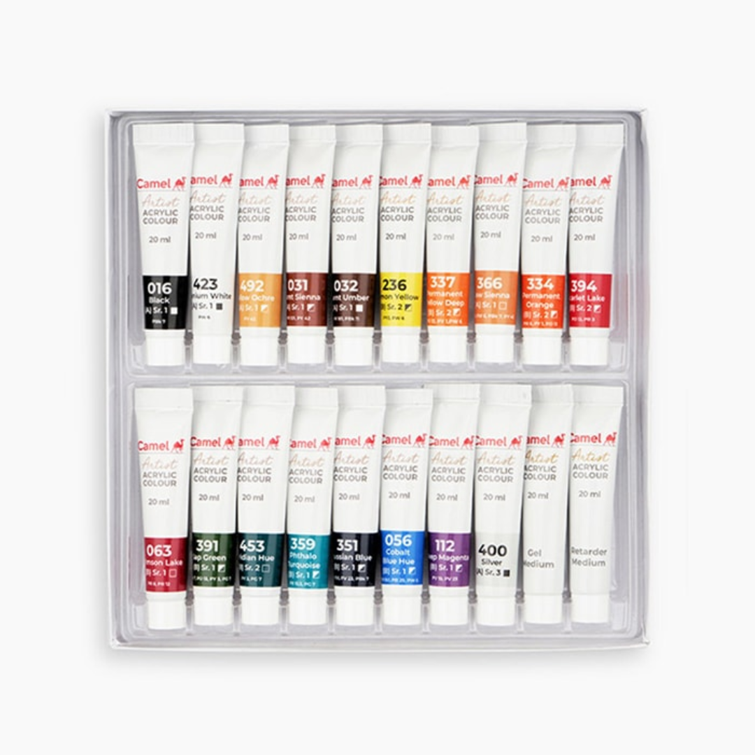 Camel Artist Acrylic Colors 18 Shades 20ml