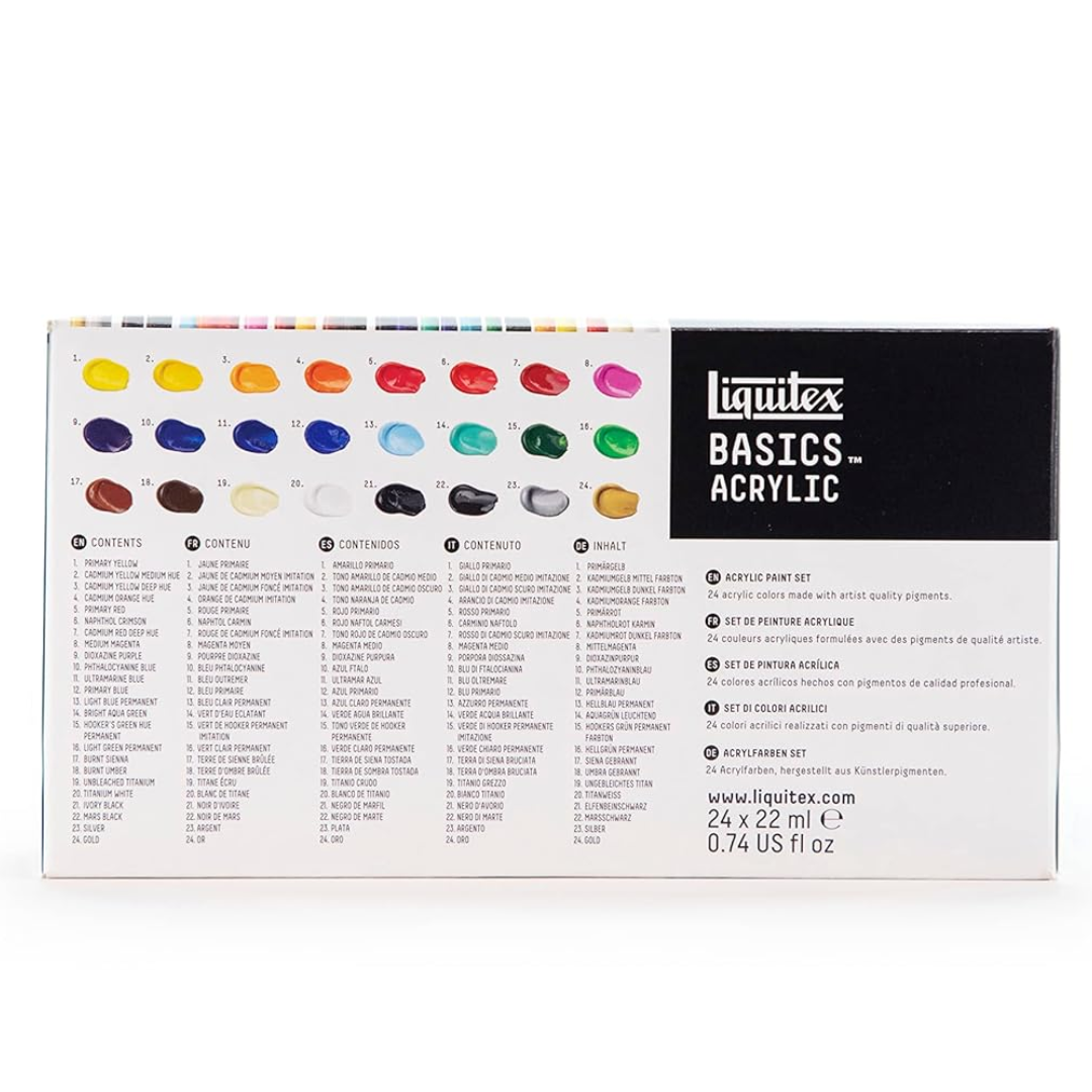 Liquitex Basics Acrylic Paint Tubes – 24x22ml