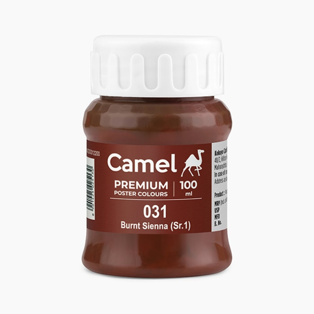 Camel Premium Poster Colours 100ml – Burnt Sienna