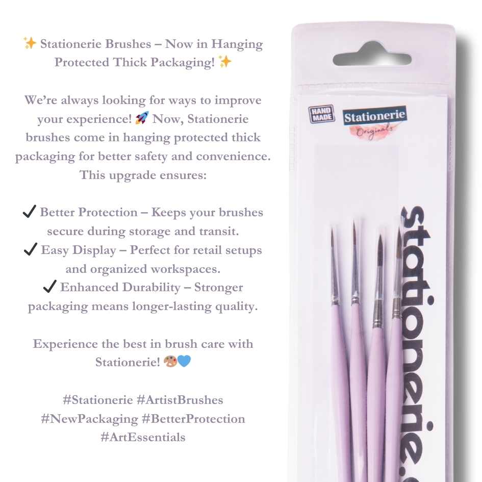 Stationerie Short Liner Set Of 4 Lilac Mist Edition, Kolinsky Synthetic