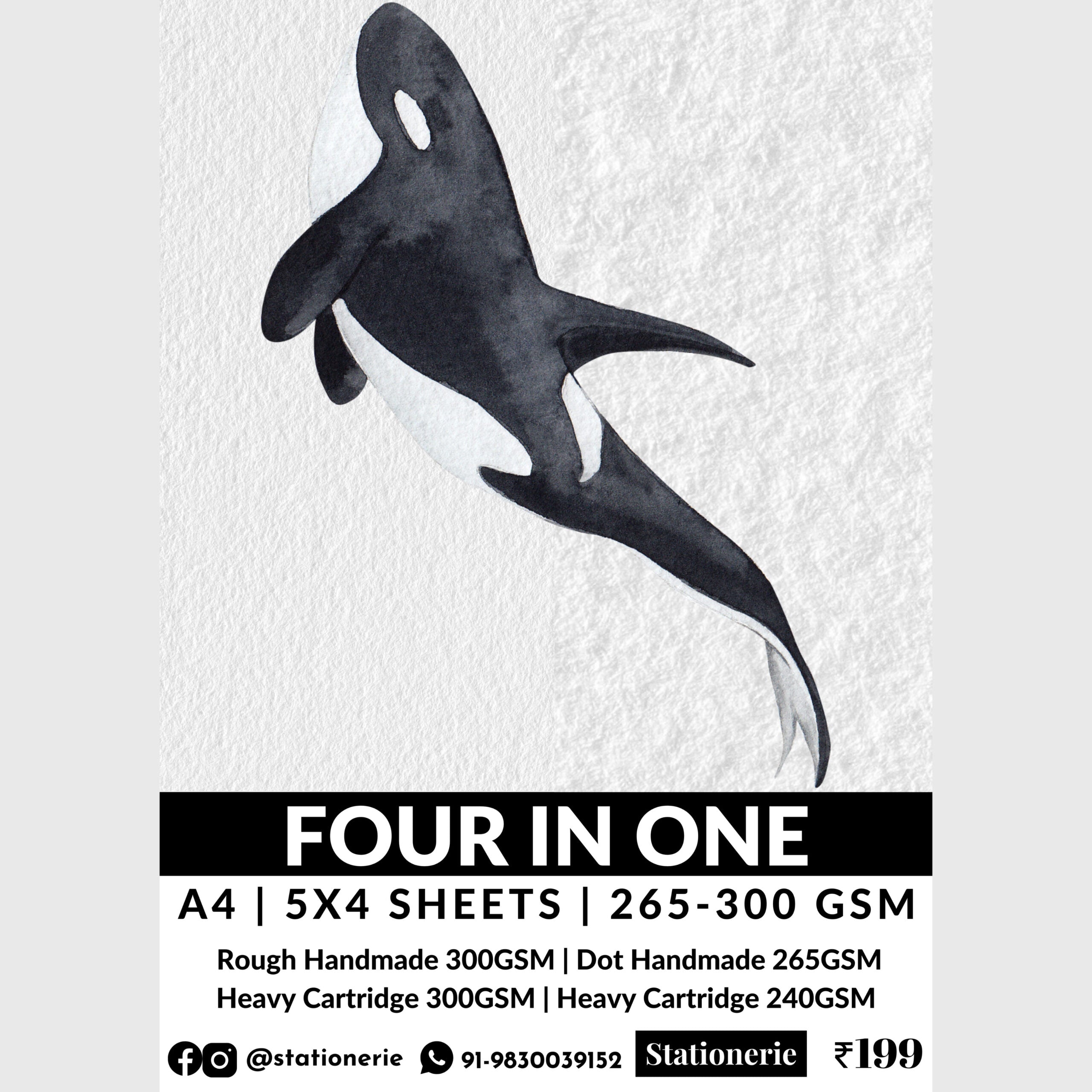 Stationerie Four In One A4 265 300gsm Pack Of 20