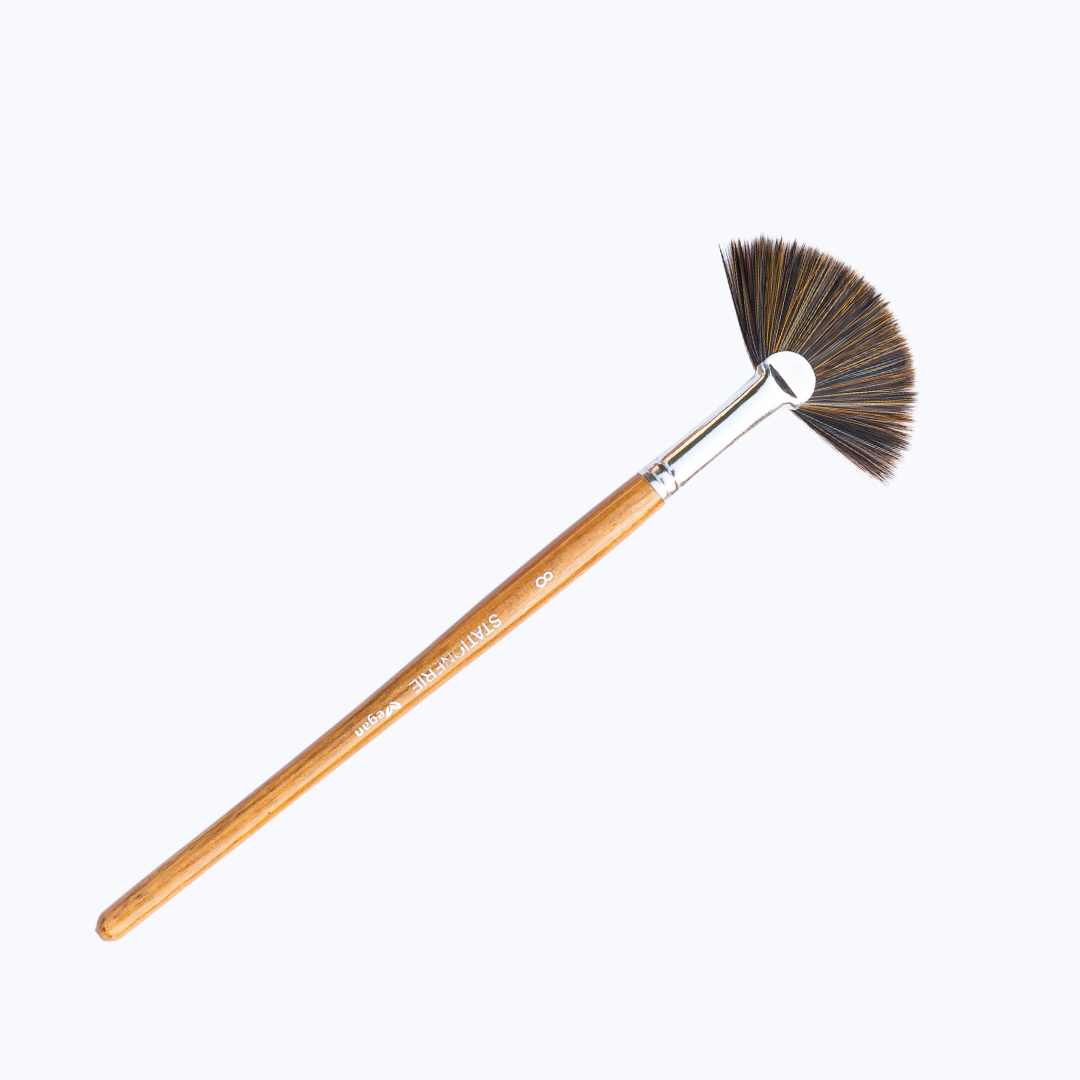Stationerie FAN BRUSH VEGAN SYNTHETIC 8