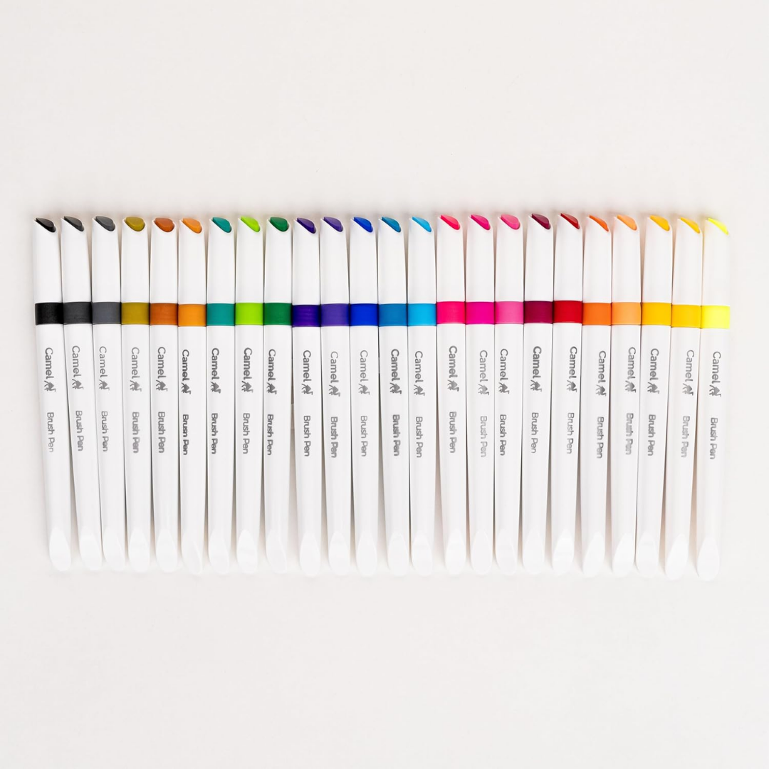 Camlin Kokuyo Brush Pens, 24 Shades