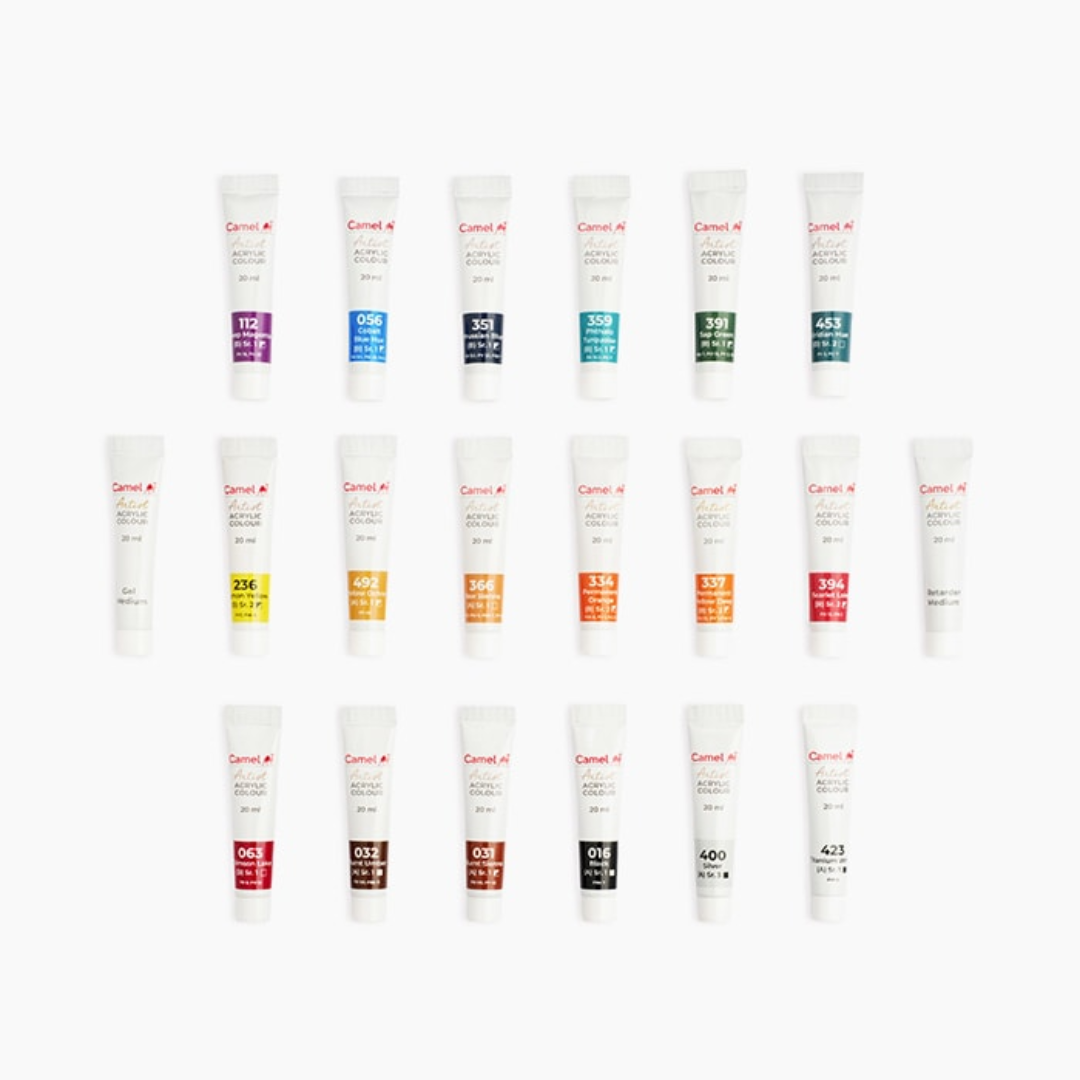 Camel Artist Acrylic Colors 18 Shades 20ml