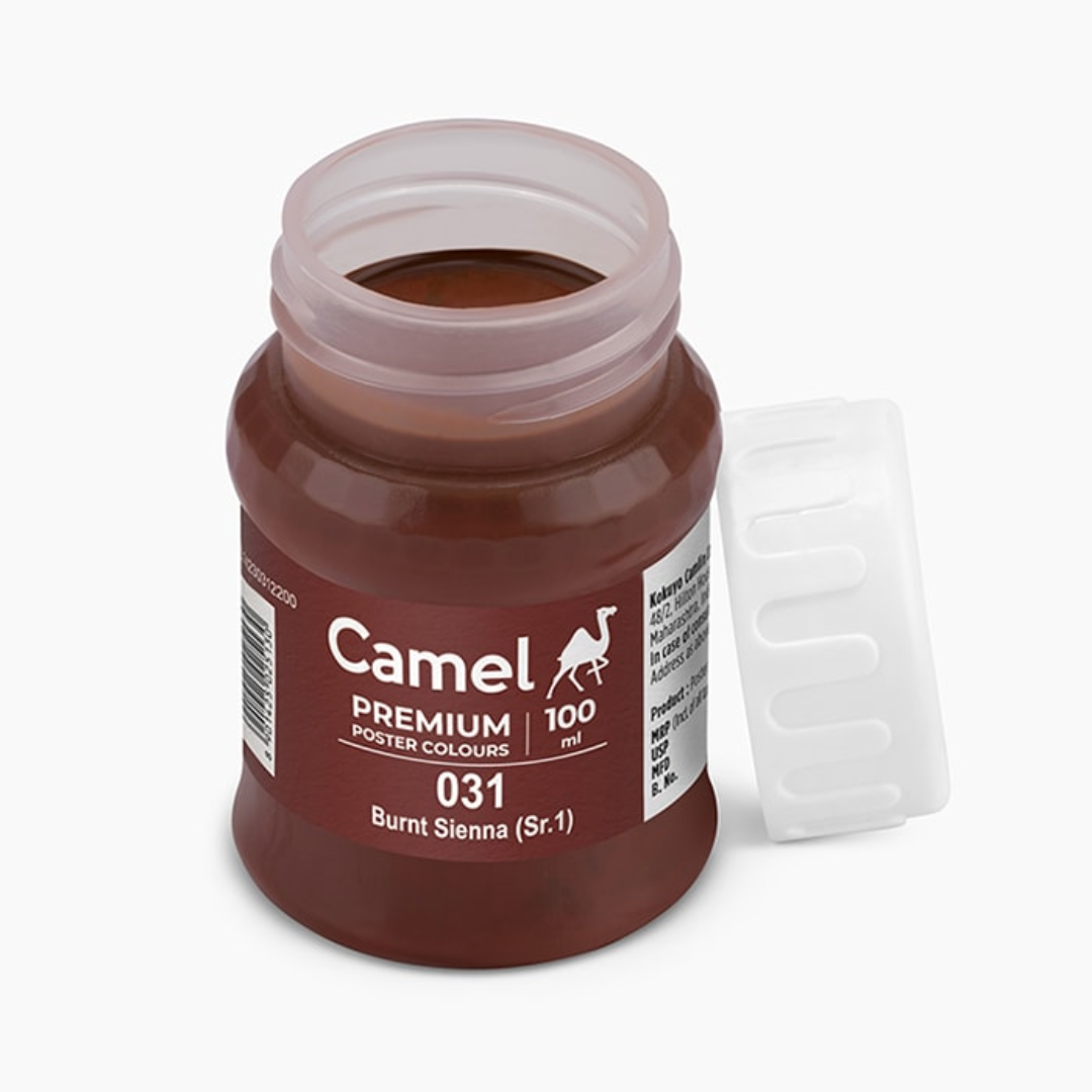 Camel Premium Poster Colours 100ml – Burnt Sienna