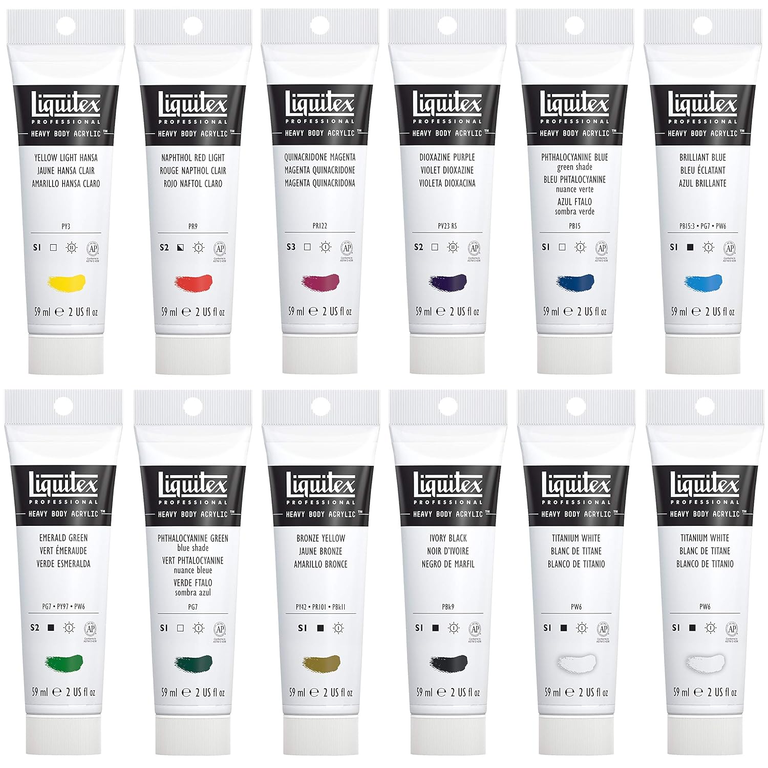 Liquitex Professional Acrylic Set Heavy Body 12 Set Classic 12x59ml