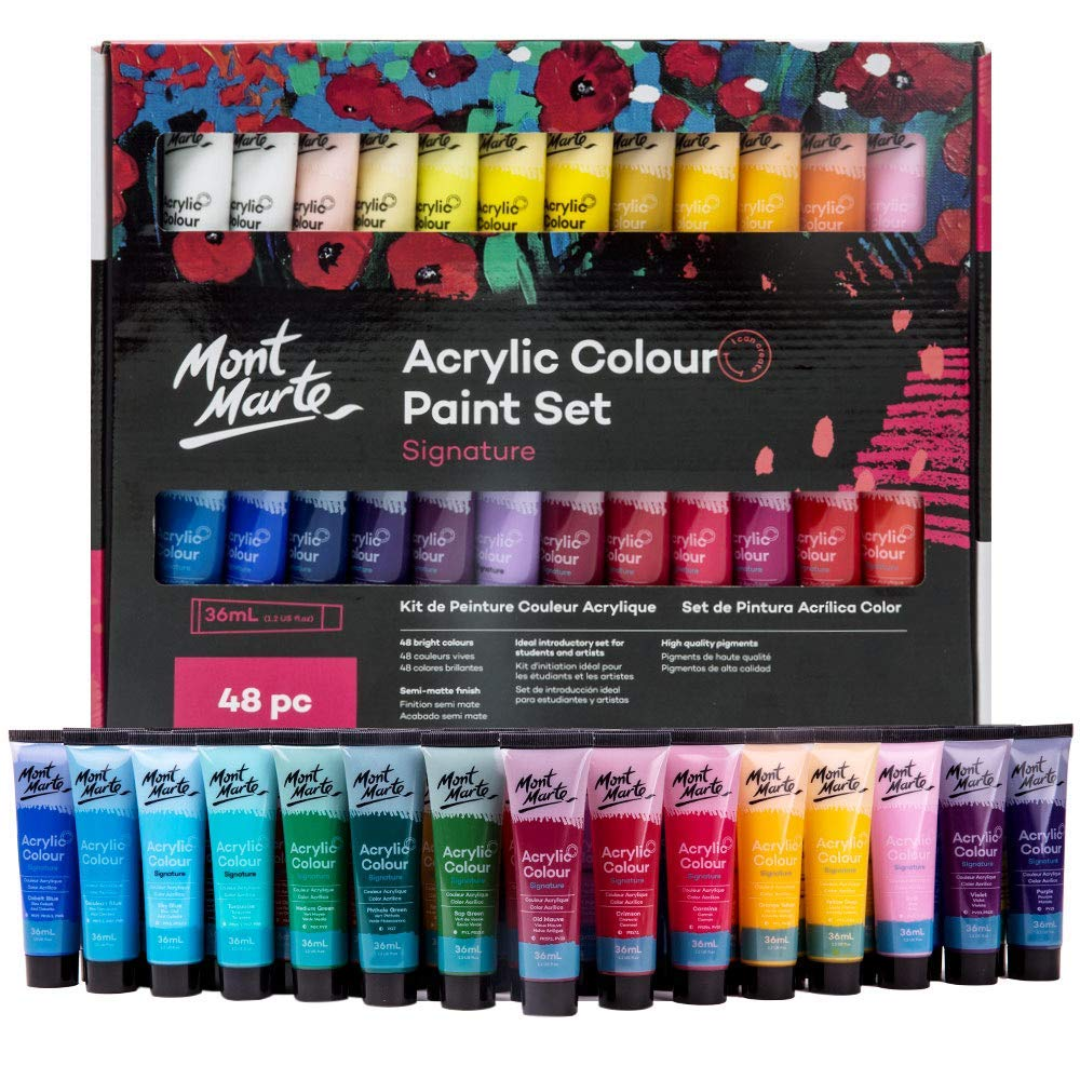 Mont Marte Signature Acrylic Paint Set 48pc x 36ml