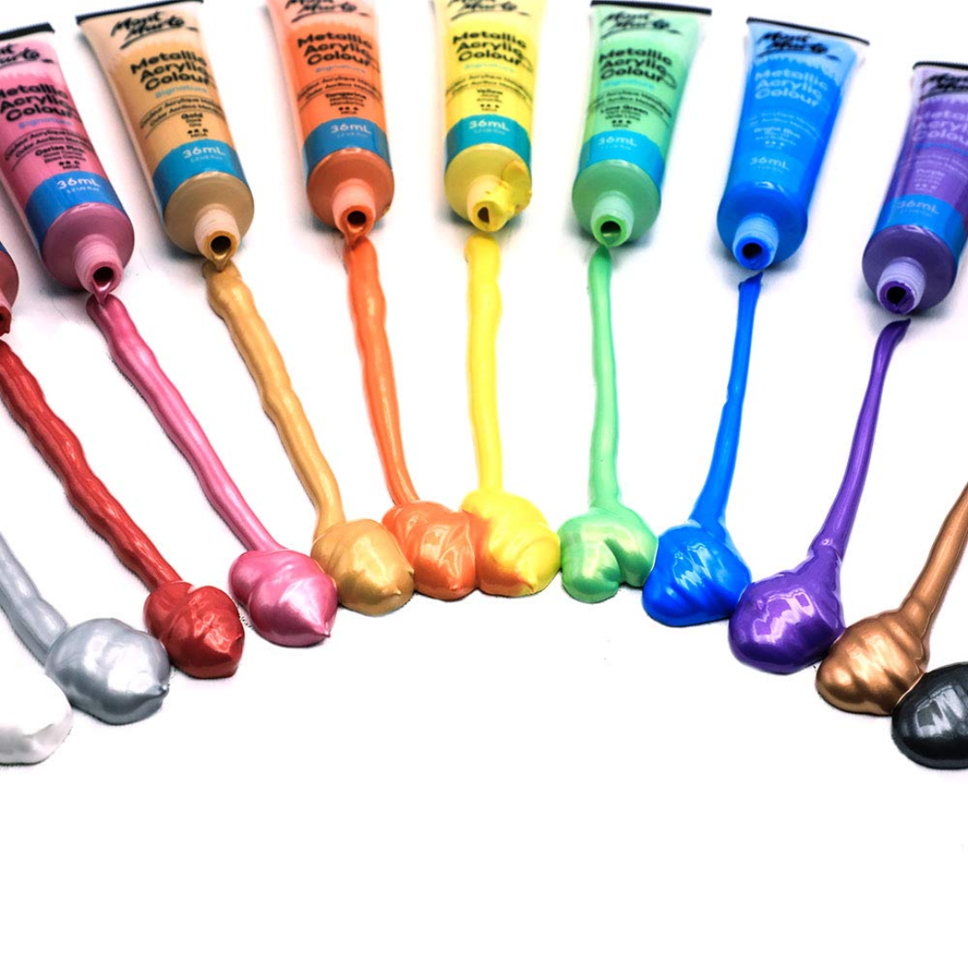 Mont Marte Metallic Signature Acrylic Paint Set 12pc x 36ml