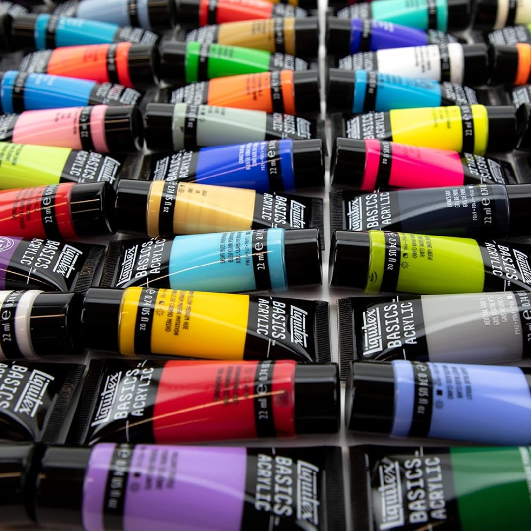 Liquitex Basics Acrylic Paint, 72 Tube Set, Assorted