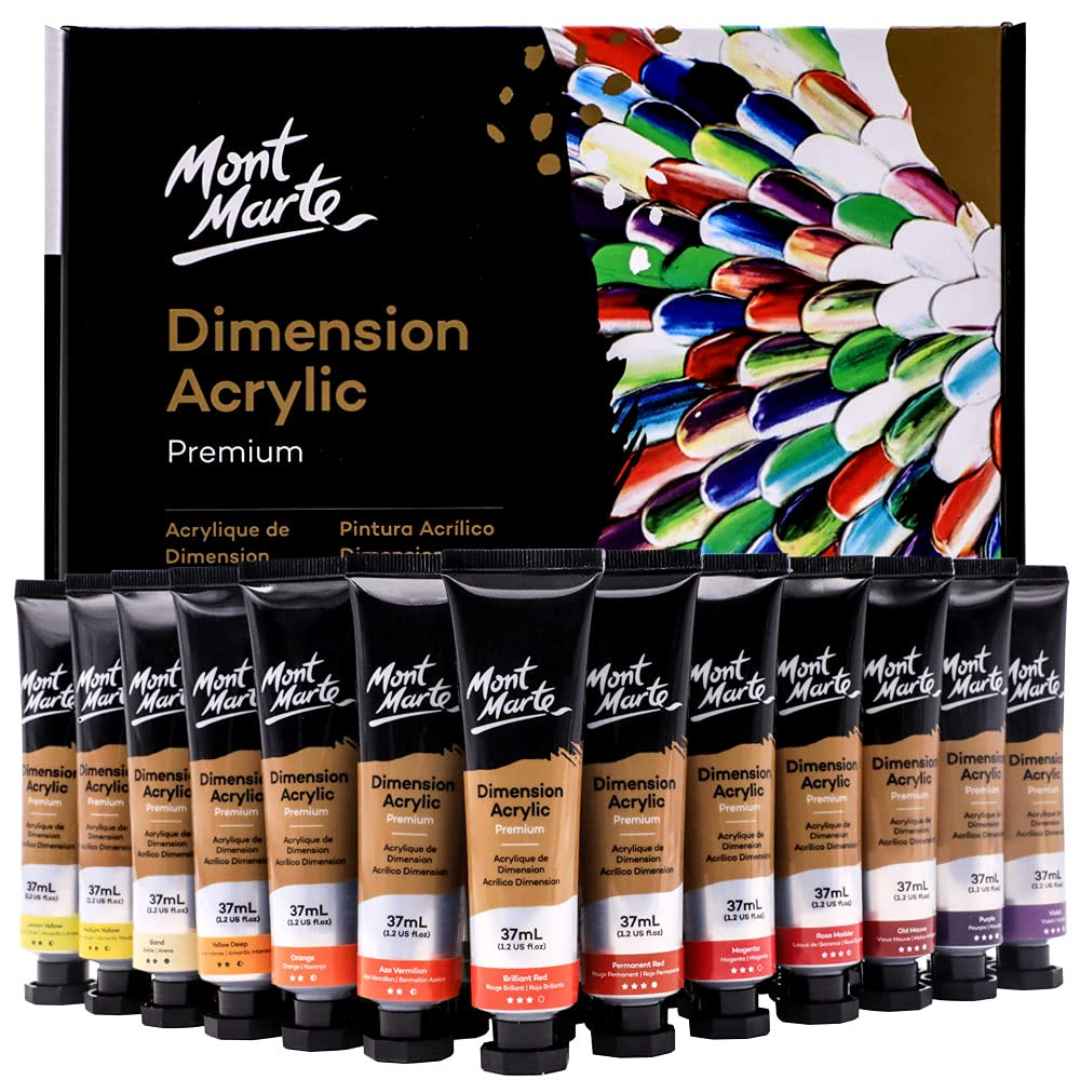 Mont Marte Dimension Acrylic Paint Set 36pc x 37ml