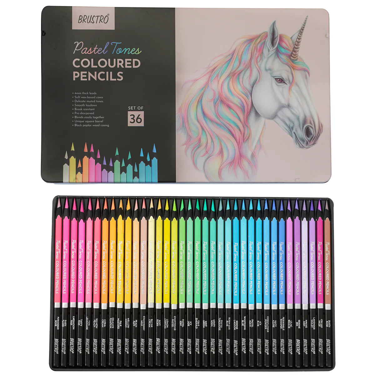 Brustro Artists Coloured Pencils Pastel Tone Set of 36