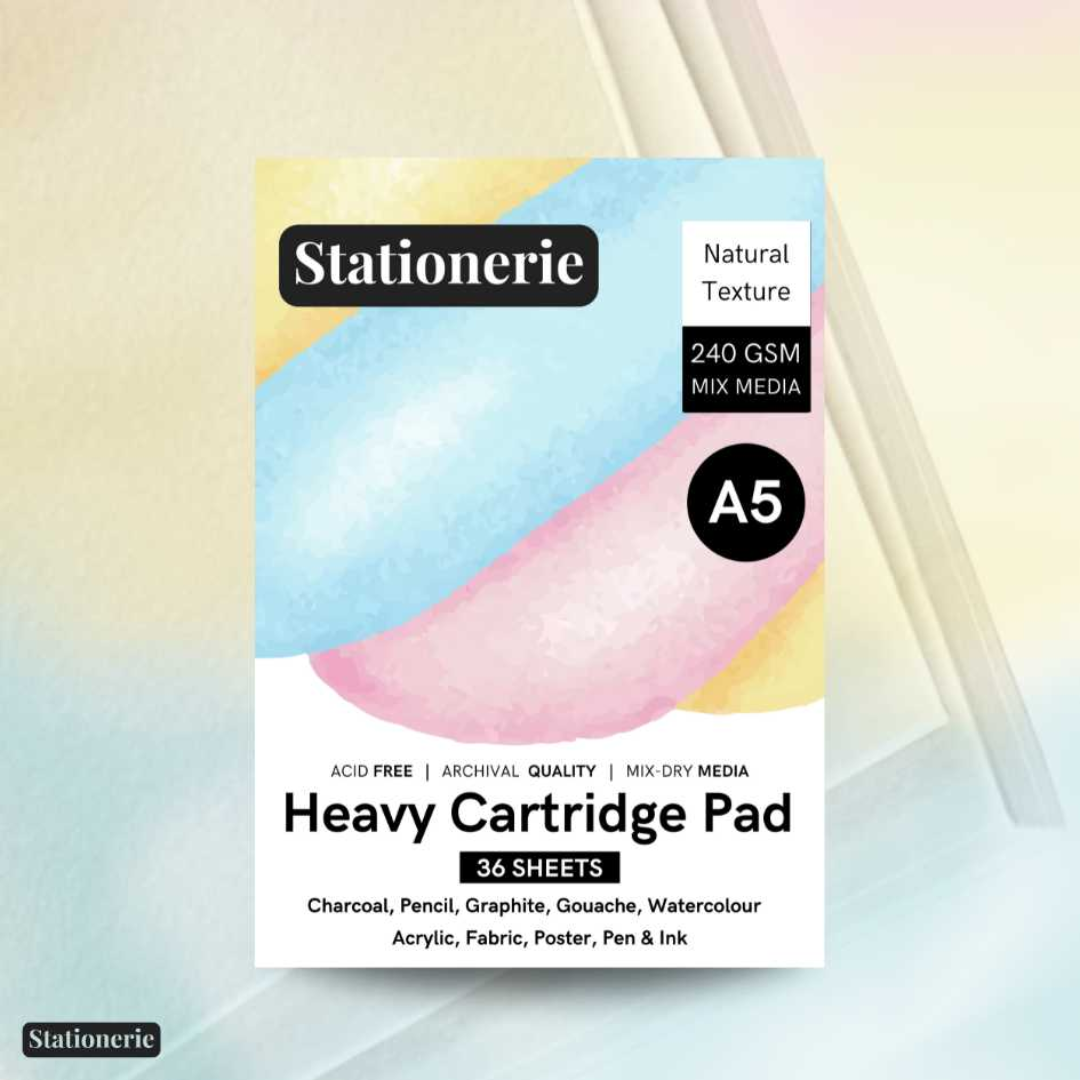 Stationerie Artists’ Heavy Cartridge A5 Pad 240gsm 36 Sheets