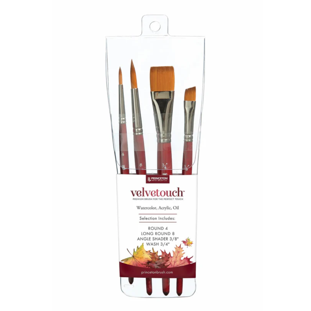 Princeton Velvetouch Professional Brush Set of 4