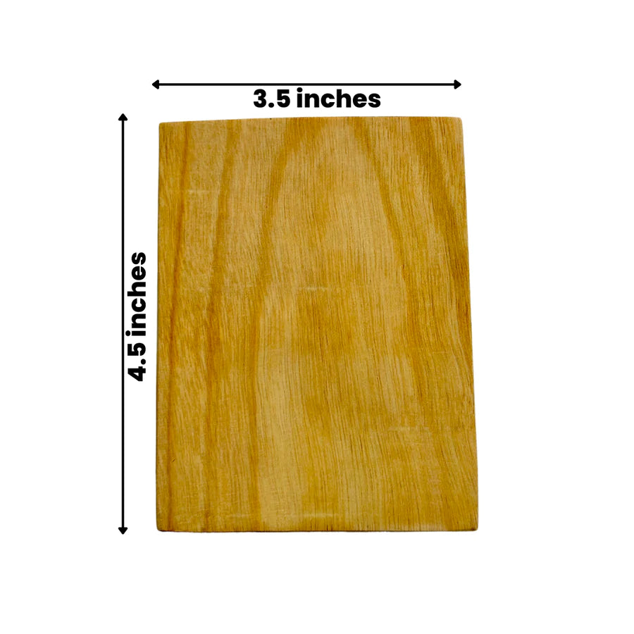 Stationerie Natural Wood Slice for Painting   Rectangle 4.5 x 3.5 inches