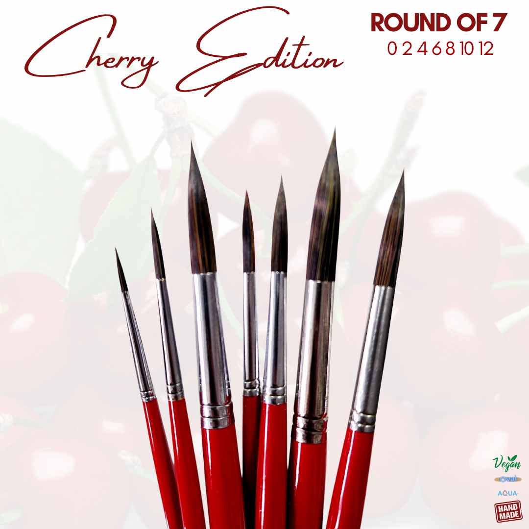 Stationerie Round Set Of 7 Lite Cherry Edition