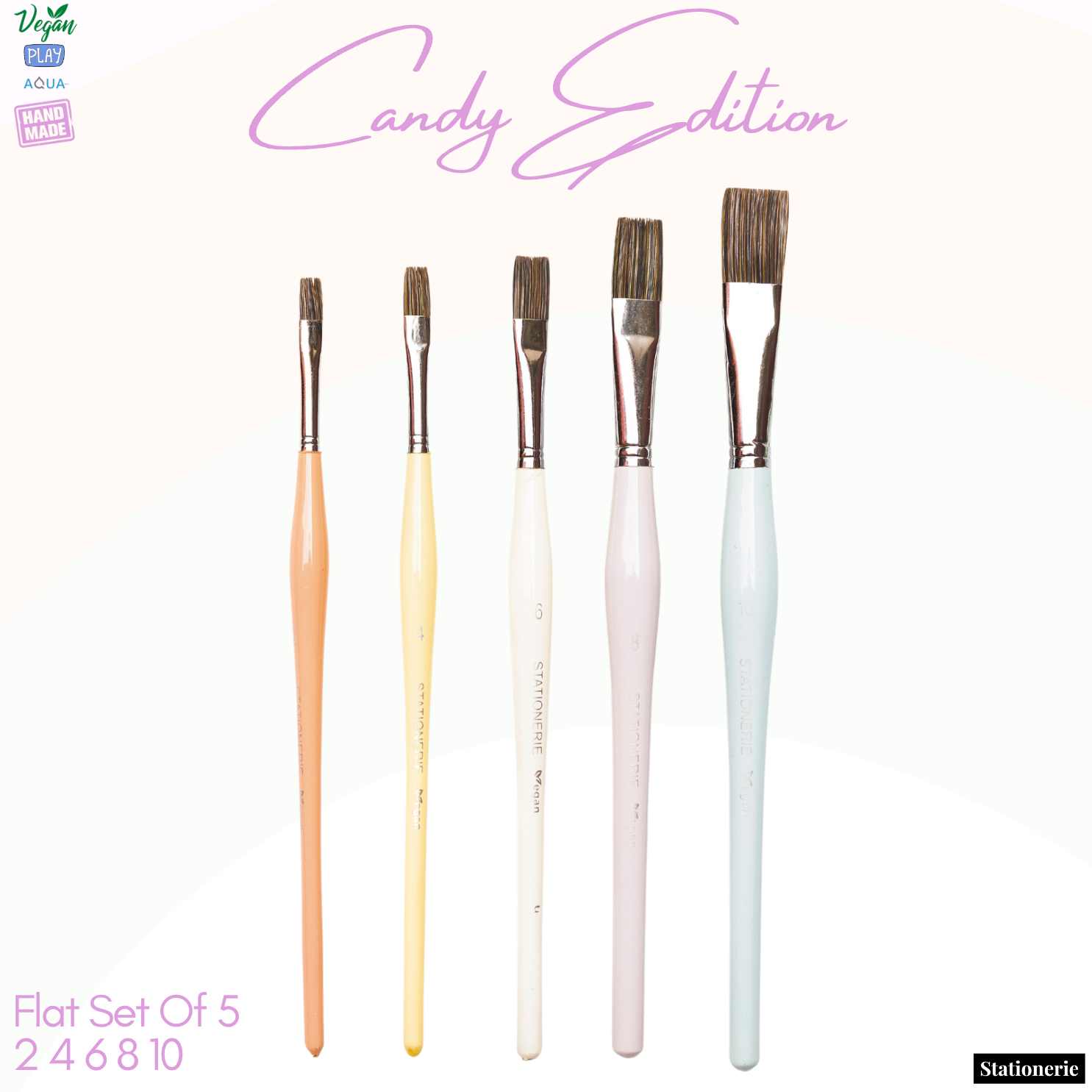 Stationerie Flat Set Of 5 Candy