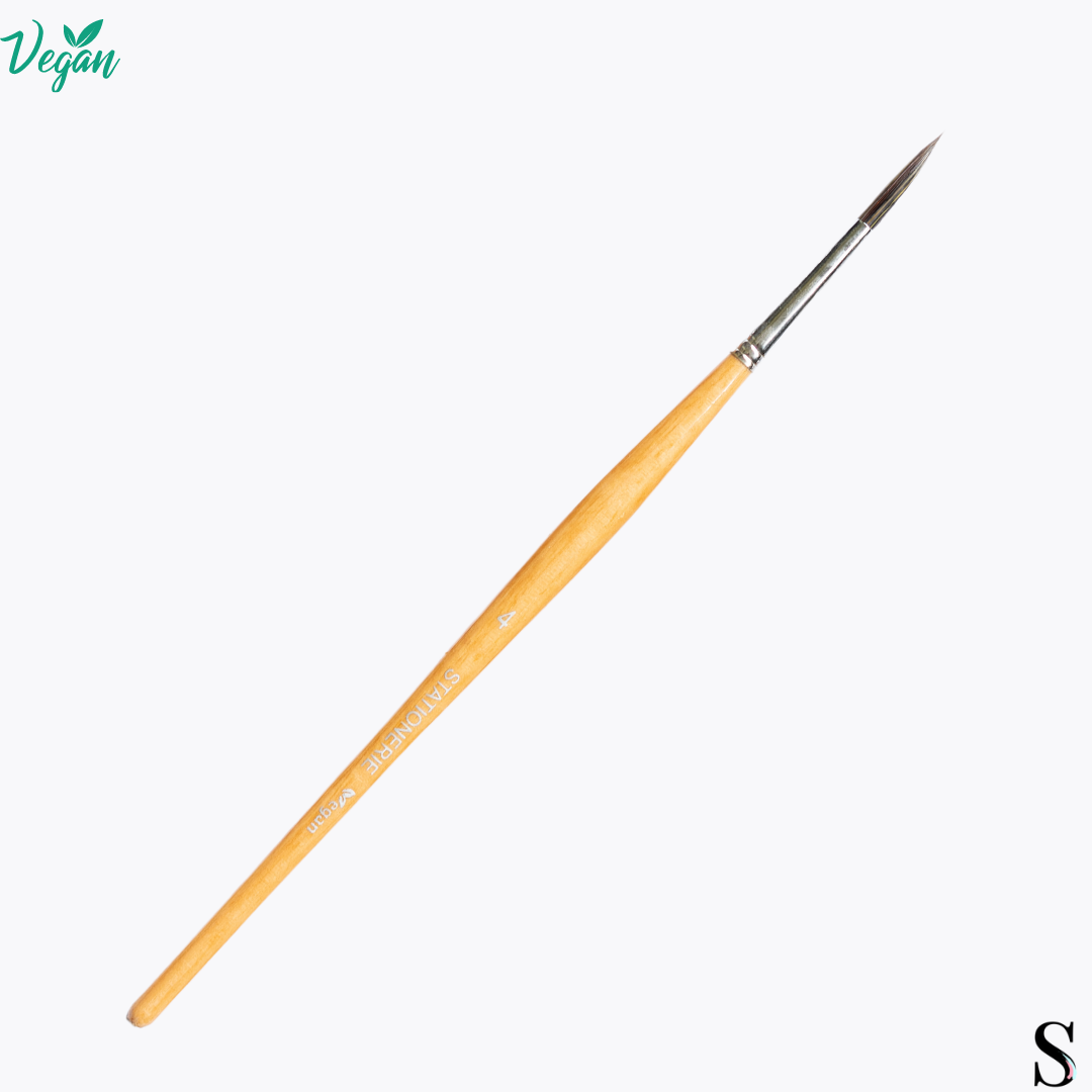 Stationerie Round Brush Single 4 (Handle Color May Differ)