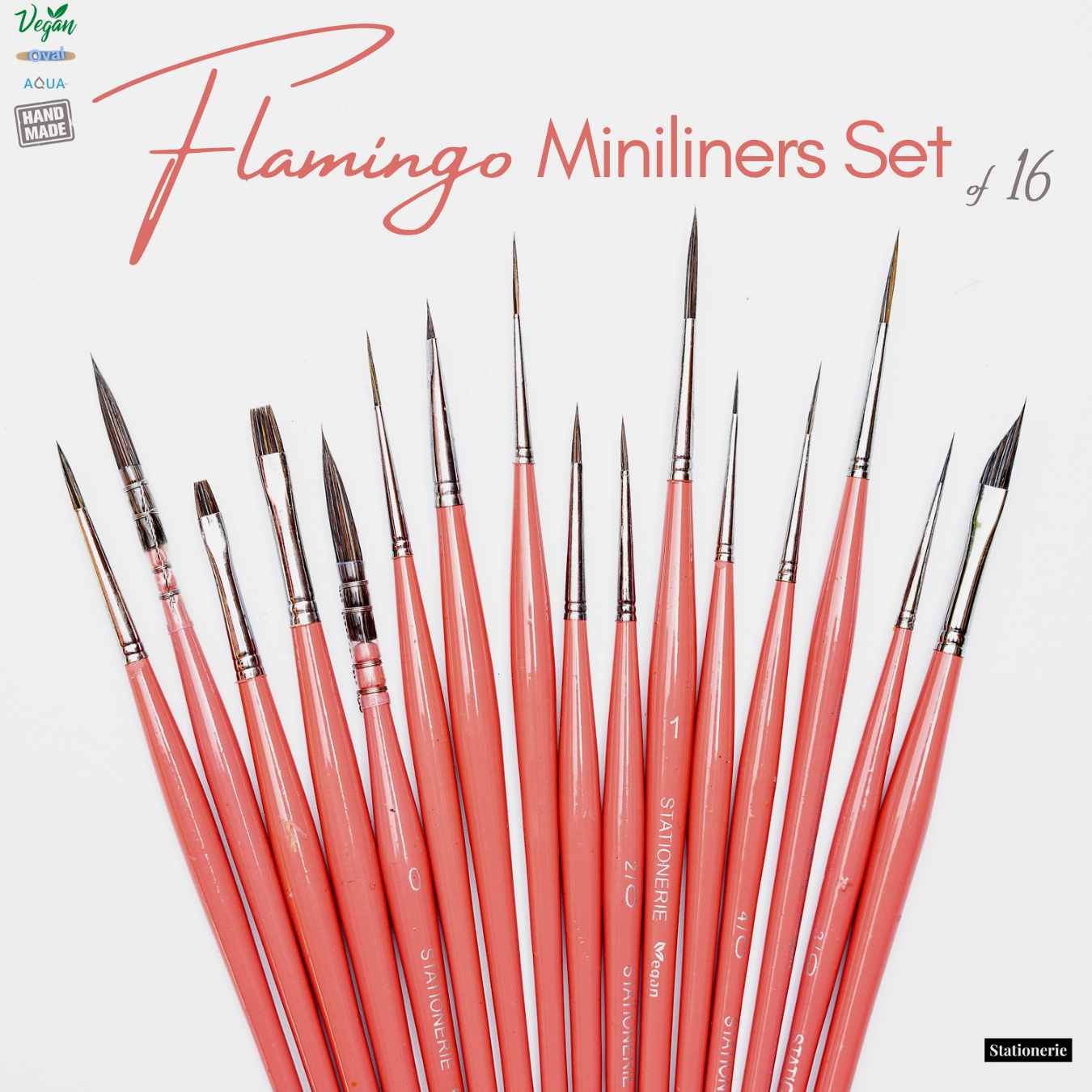 Stationerie Flamingo Pink Miniliners Set Of 16