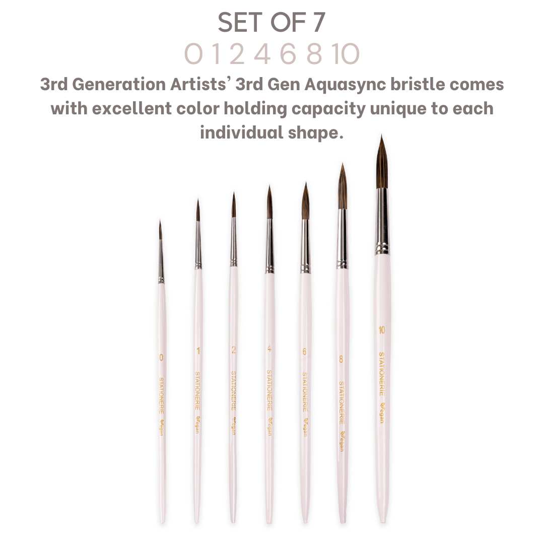 Stationerie Round Set of 7 Lite Snow Edition