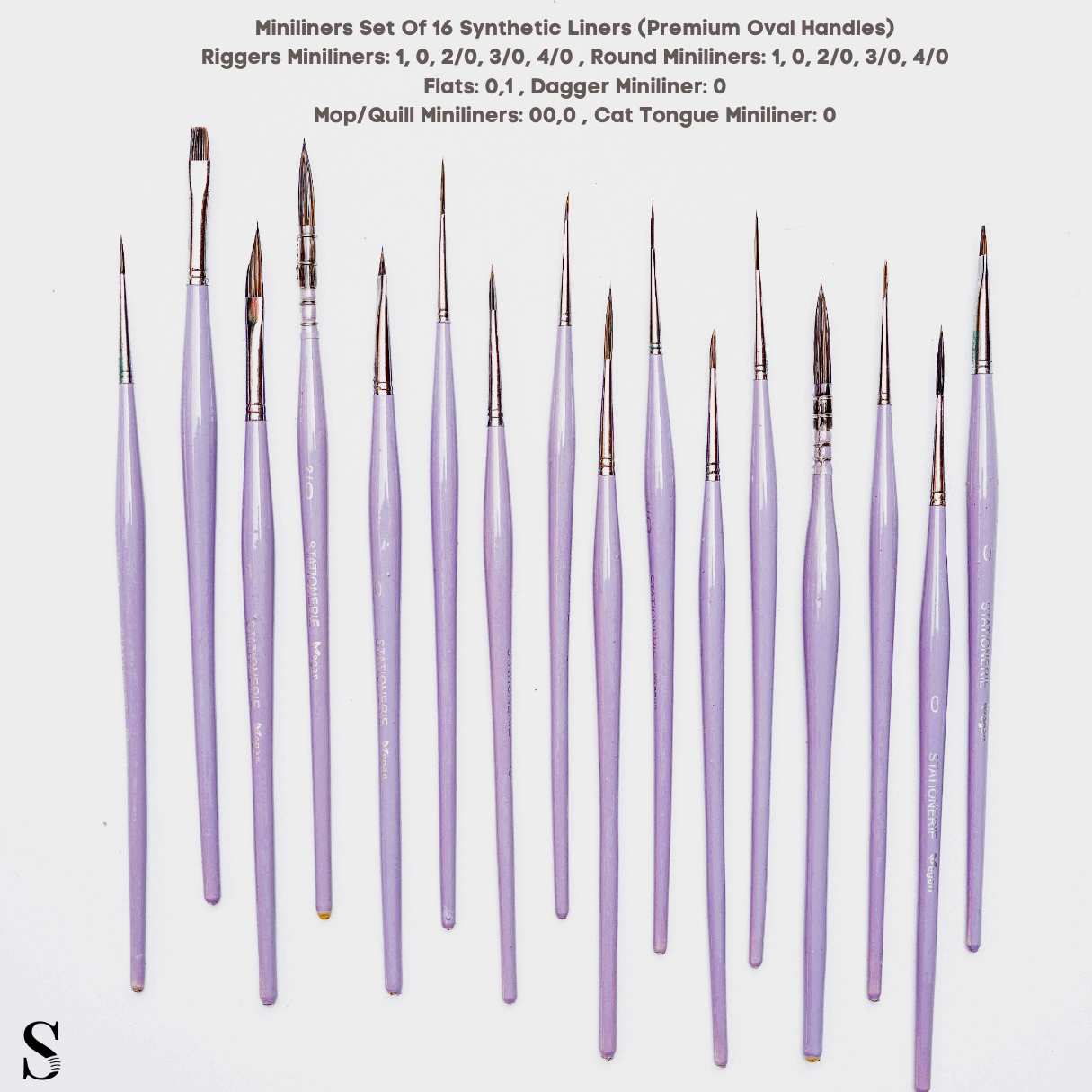 Stationerie Miniliners Set Of 16 Lavender