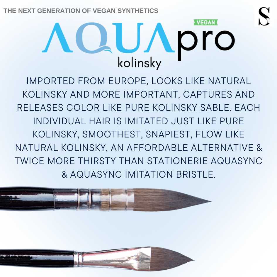 Stationerie Round Set Of 7 Kolinsky Synthetic