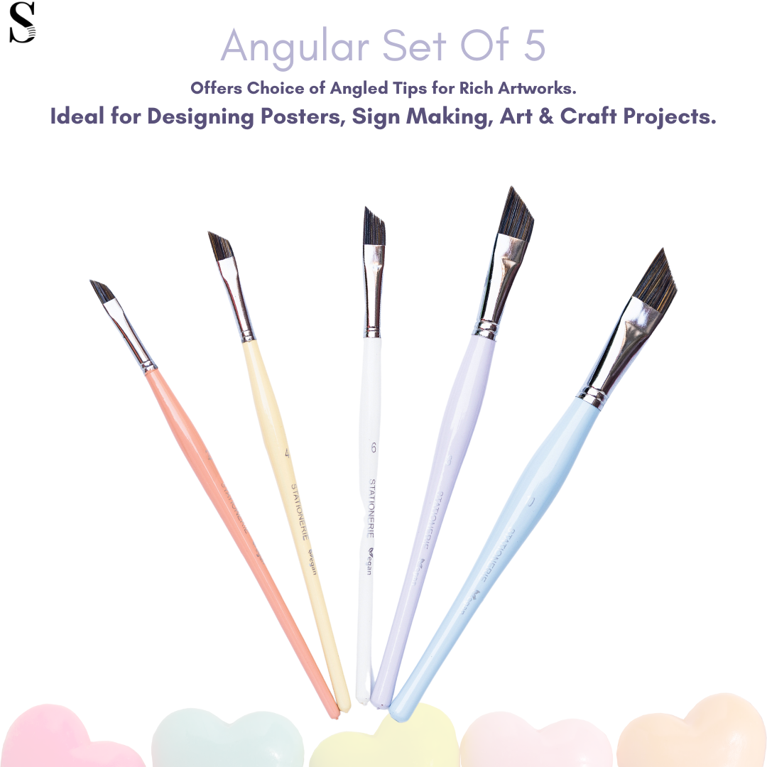Stationerie Angular Brush Set Of 5