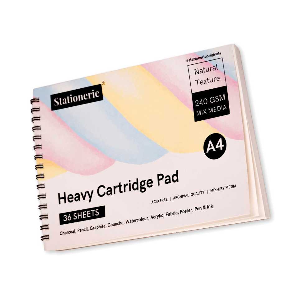 Stationerie Artists’ Heavy Cartridge A4 Pad 240gsm 36 Sheets